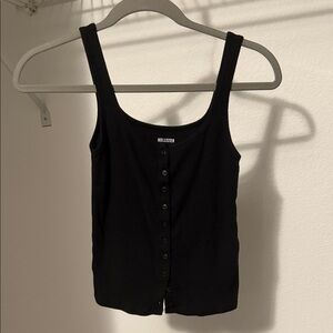 Hollister black button up tank size X small
